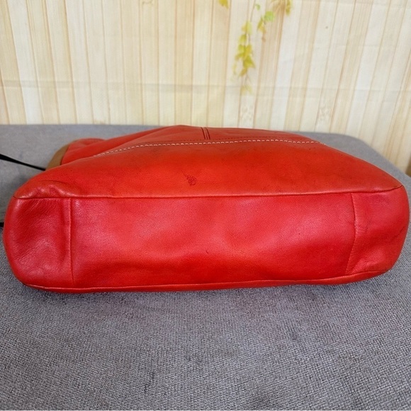 COACH Color Block Hobo Bag F24369 Vermillion Park Orange - Picture 13 of 16